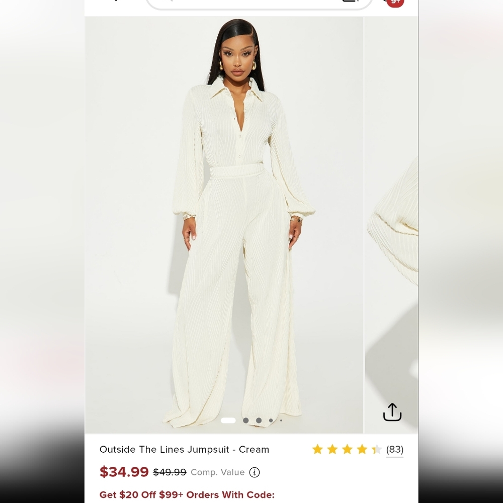 Cream Jumpsuit